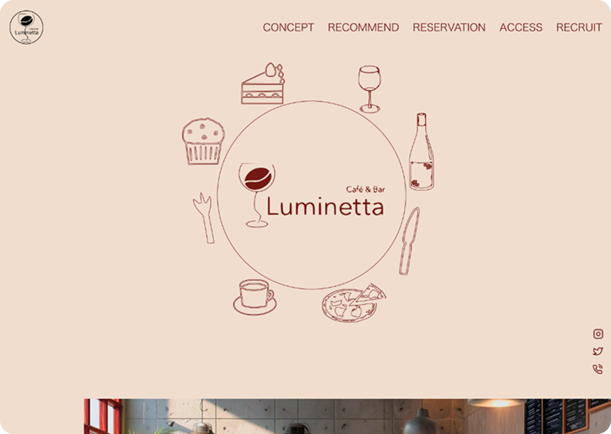 飲食店コーポレートサイトのサムネイル